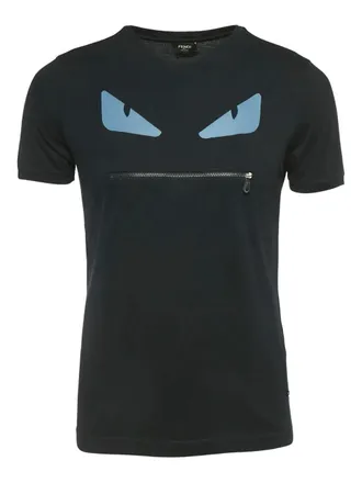 Fendi Monster Bug zipper T-shirt - Black