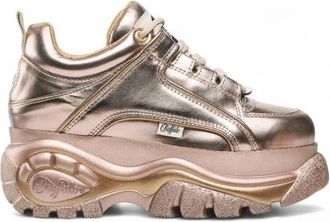 Buffalo Schoenen, Dames, Roze, 36 EU, Leer, Vegan Nappa Oil Veterschoen