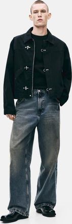 H&M Baggy Darted Jeans in Dusty Denim Blue at Nordstrom, Size 32 X 30