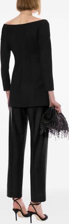 Alberta Ferretti Womens Blazer Black Virgin Wool Jacket
