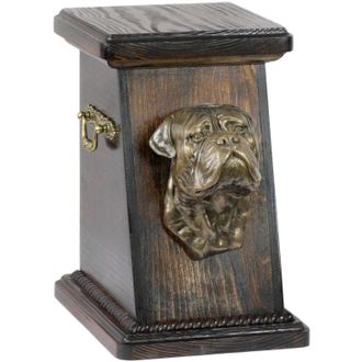 OEM Bullmastiff, Bulmastif - Urna Para Cenizas De Perro, Elegante Urna Con Estatuilla, Urna Conmemorativa Con Busto De Perro De Art-dog