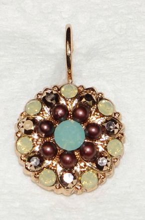 Mariana Womens Serai Guardian Earrings In Pacific Opal / Brown Pearl/ Gold/ White