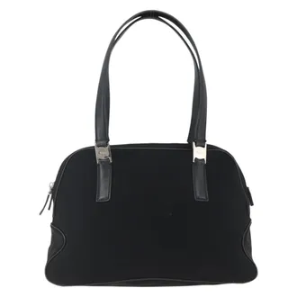 Ferragamo Vintage Nylon Black Nylon Handbag (Pre-Owned)