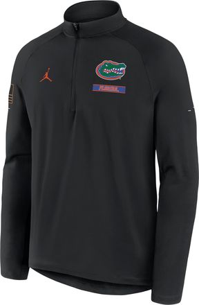 Nike Mens Florida 2026 Military Appreciation Stride Jordan Brand Dri-FIT College 1/2-Zip Long-Sleeve Top in Black | 0JV100AUFN-9UW