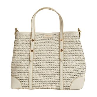 Gattinoni Raffia Shoulder Bag - female - Gattinoni - Shopping Bags - White - ONE SIZE - Bags