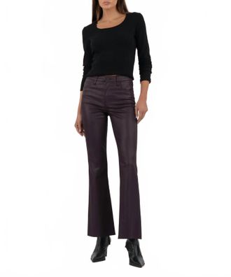 Kut from the Kloth Stella High Rise Flare Trouser In Sangria
