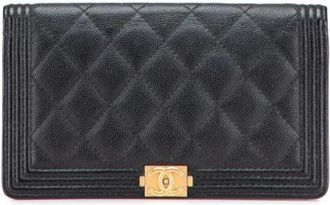 Chanel Pre-owned Wallets, female, Black, Size: ONE SIZE Pre-owned Leather wallets