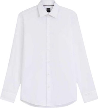 HUGO BOSS Heren Joe Punthalshemd (Wit)