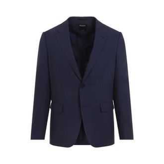 Ermenegildo Zegna Oasi Jas - Heren - Jassen - Blauw - Maat: XL Linnen