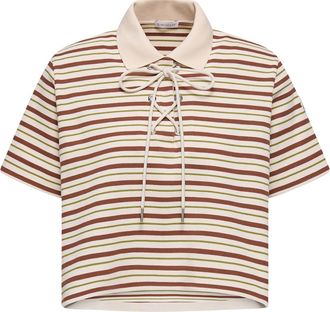 Moncler Moncler Striped Cotton Polo Shirt, Women, Multicolor, Size: Xl