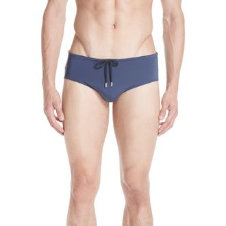 Vilebrequin Mens Solid Fitted Swim Brief in Blue at Nordstrom, Size Xx-Large