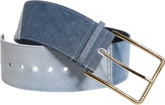 Dolce & Gabbana Denim Riem Gouden Gesp