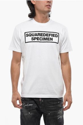 Dsquared2 Crewneck T-Shirt COOL FIT in Solid Color with Contrast Print size Xxl