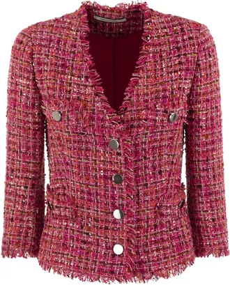 ボトムスその他 Tagliatore 'Parigi' Blazer Tagliatore Double-Breasted Striped PARIGI Blazer with Flap