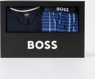 HUGO BOSS Mens BOSS Orange Easy Mens Pyjama Set - Medium Blue 423 - Size: XL
