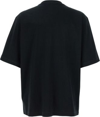 Dsquared2 Mens Black Crewneck T-Shirt With Front Print Cotton T-Shirts And Polos