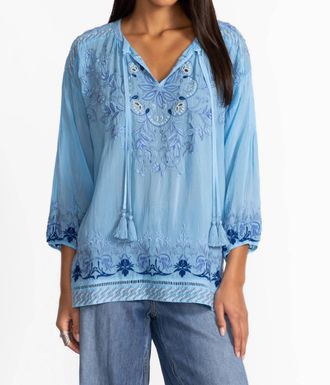 Johnny Was Margot Blouse In Ethereal Blue