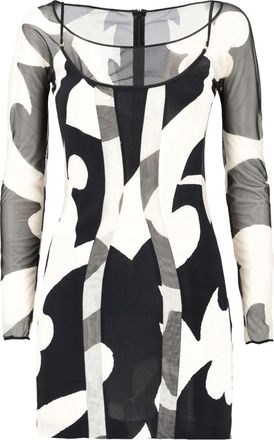 Gianfranco Ferre Abito mini con stampa floreale - Nero