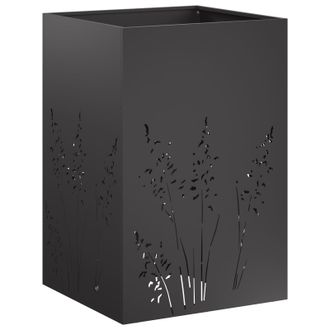 vidaXL Macetero De Jard&iacute;n Negro 50 X 50 X 75 Cm Acero Laminado En Fr&iacute;o Vidaxl