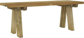 vidaXL Banco De Jard&iacute;n Madera Maciza De Pino Impregnada 110 Cm Vidaxl