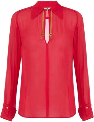 Elisabetta Franchi Mujer, Blusas y Camisas, Rojo, Talla: S