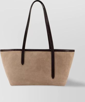 ATP Atelier reptile-effect leather suede shoulder bag