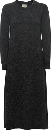 Max Mara Crewneck Midi Jurk - Dames - Kleedjes - Grijs - S - Kleedjes