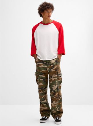 Vans Mens Camo ripstop loose cargo pant Tapered baggy fit