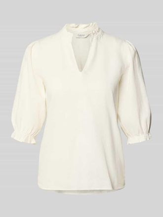 b.young B.Young Bluse aus Leinen-Mix mit Puff&auml;rmeln Modell FALAKKA in Ecru, Gr&ouml;&szlig;e 40