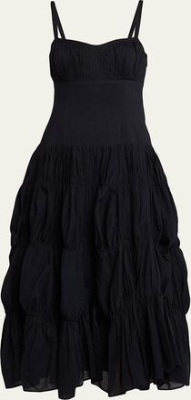 Ulla Johnson Emmalina Tiered Cotton Midi Dress