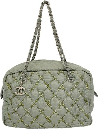 Chanel Green Nylon Tote Bag (Pre-Owned)