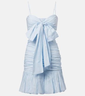 Zimmermann Rhiannon bow-detail cotton minidress