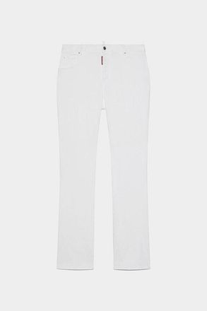 Dsquared2 Womens White Five-Pocket Straight Trousers, Size 6