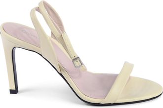 Calvin Klein Womens Leather Minimalist Buckle Sandals - Yellow - Size EU 38