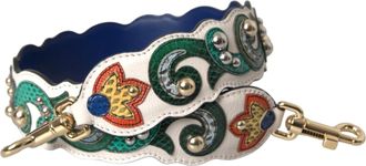 Dolce & Gabbana White Leather Handbag Belt Accessory Shoulder Womens Strap