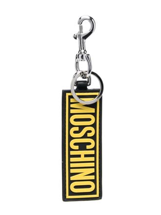 Moschino Leren sleutelhanger - Zwart