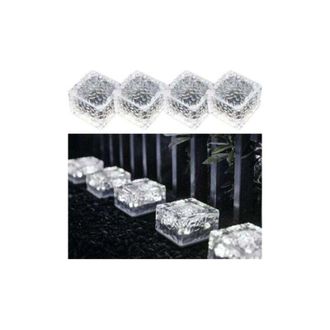 OEM Juego De 4 Luces Solares De Pvc Con Forma De Ladrillo, Luz Blanca Fr&iacute;a, Luces Solares Led Con Sensor De Luz, Encendido/apagado Solar Para Decorar Jard