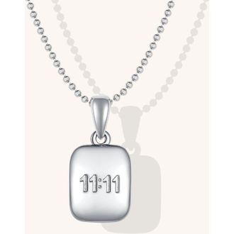 Mantra Lucky Number 1111 necklace in Silver at Nordstrom