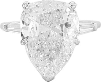 Verde 5.5ct IGI Certified Lab Grown Pear Cut Diamond Ring