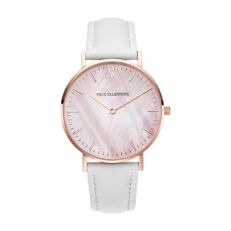 Paul Valentine Seashell Watch - unisex - Horloges - Geel - ONE Size - Leer - Accessoires