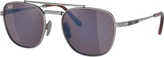 Ray-Ban RB8258 Frank II Titanium 3139O4 Mens Sunglasses Silver Size 51