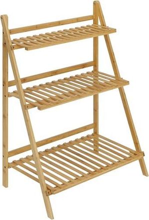 Woltu Woltu Scaffale Portafiori A 3 Ripiani. Porta Piante E Vasi Da Esterno E Interno