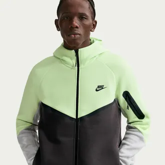 Nike Mens Tech Fleece Windrunner Full-Zip Jacket in Green | HV0949-361