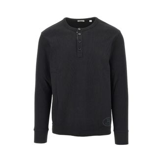 Burberry Maglia a maniche lunghe in cotone - - Tops - Uomo - Nero - L