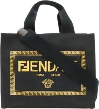 Fendi Pre-owned Fendace Canvas 2way Bag - Pre-owned - Mujer - Negro - ONE SIZE