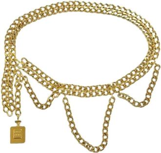 Chanel Pre-owned Vintage Chain Belt - Dames - Vintage Accessoires - Geel - ONE Size - Vintage