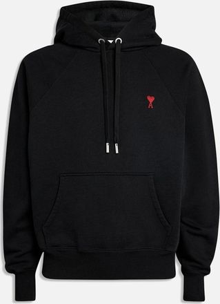 Ami Mens Mens Black Ami Paris de Coeur Hoodie - Size: 36