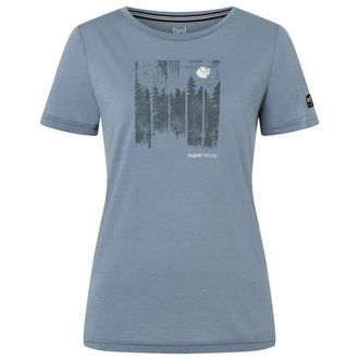 super.natural Wonder Wald Tee Merinoshirt f&uuml;r Damen | flint stone / various