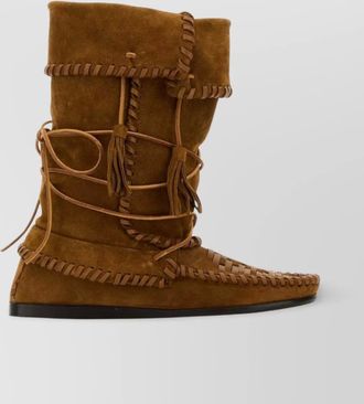 Isabel Marant suede fringe mid-calf boots
