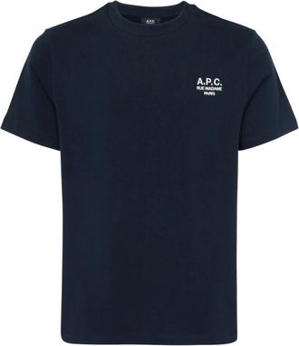 A.P.C. Standaard T-shirt - Heren - T-shirts - Blauw - L - Katoen - Tops